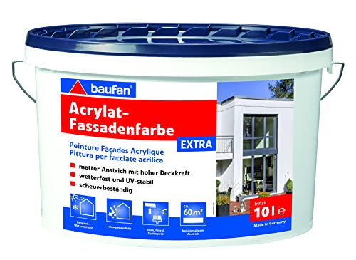 Fassadenfarbe Baufan EXTRA 10l weiß - fassadenfarbe baufan extra 10l weiss