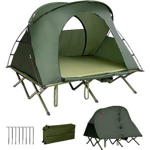 Feldbett mit Zelt GOPLUS 4 in 1 Campingzelt für 2 Personen