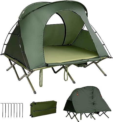 Feldbett mit Zelt GOPLUS 4 in 1 Campingzelt für 2 Personen