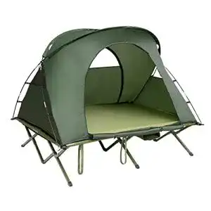Feldbett mit zelt gymax 4 in 1 doppelzelt campingzelt mit feldbett