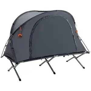 Feldbett mit zelt outsunny campingbett mit zelt erhoehtes feldbett