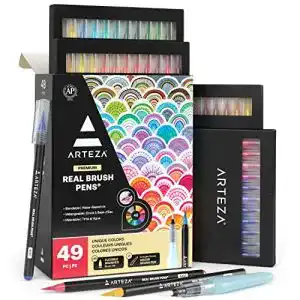 Filzstifte Arteza Pinselstifte mit flexiblen Nylonspitzen