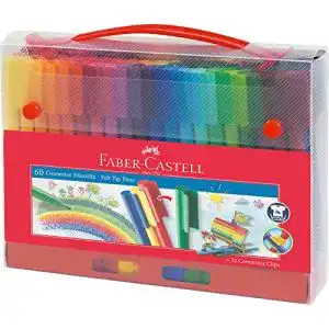 Filzstifte faber castell 155560 connector in koffer 60 teilig