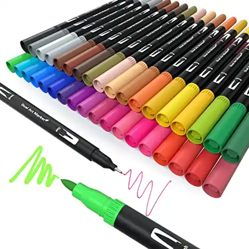 Filzstifte MISDUWA Dual Brush Pen Set mit 36 Farben