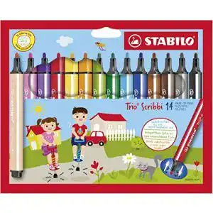 Filzstifte stabilo gefederter dreikant filzstift trio scribbi