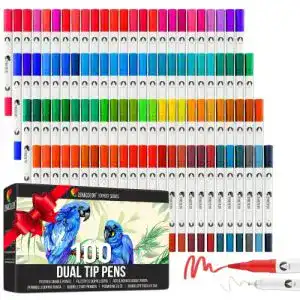 Filzstifte zenacolor set dicke u duenne spitze 100 dual brush pen