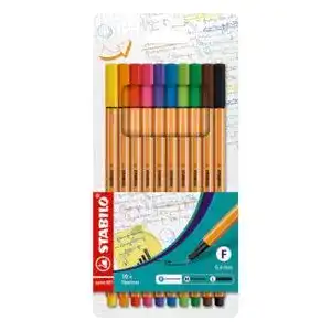 Fineliner stabilo point 88 10er pack standardfarben