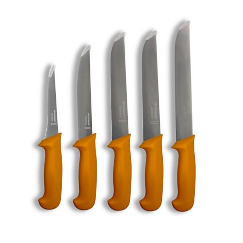 Fleischermesser Messermann Messer Sets 3 5 7 8 10 TLG (Gelb, M)