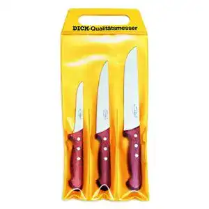 Fleischermesser set f dick messer set 3 teilig holzgriff