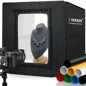 Fotobox duclus 40x40 cm faltbare fotostudio 5500k dimmbare lichtzelt
