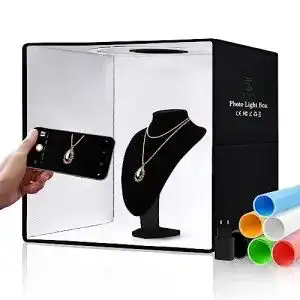 Fotobox stn 30x30 cm fotostudio tragbar cri 95 112 dimmbare led