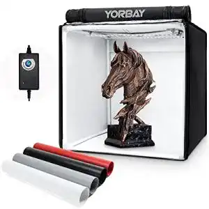 Fotobox yorbay fotostudio set 40 x 40 x 40cm cri 95 led lichtbox