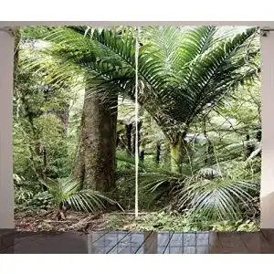 Fotogardinen abakuhaus wald rustikaler gardine laub jungle entwurf