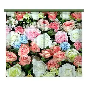 Fotogardinen ag design gardine vorhang fcs 7408 rosen 280 x 245 cm