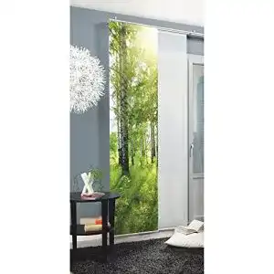 Fotogardinen home fashion schiebevorhang gruen 245 x 60 cm