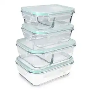 Frischhaltedose navaris glas set mit deckel 4x vorratsdosen