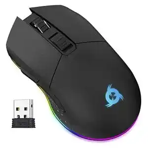 Funkmaus klim blaze wiederaufladbare kabellose rgb gaming maus
