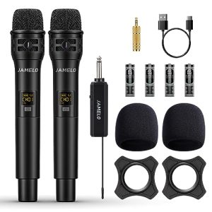 Funkmikrofon JAMELO Drahtloses Mikrofon, Dual und Empfänger - funkmikrofon jamelo drahtloses mikrofon dual und empfaenger