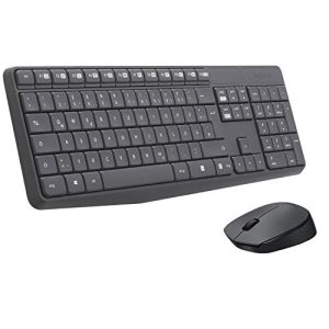 Funktastatur Logitech MK235 Kabelloses Set mit Tastatur und Maus