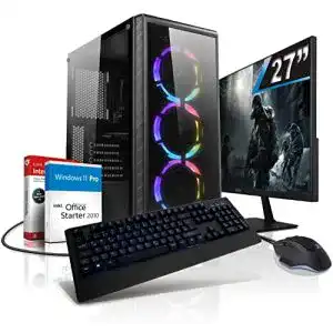 Gaming pc set shinobee komplett pc 4k rtx intel i7 8 thread