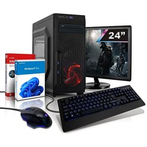 Gaming-PC-Set shinobee Komplett Ryzen7 Gaming PC mit 24″ TFT