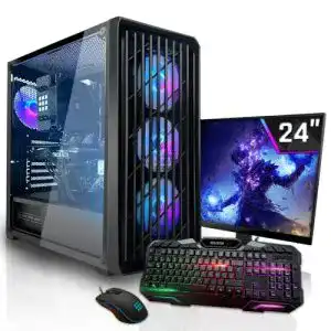 Gaming pc set systemtreff basic gaming komplett pc set 2