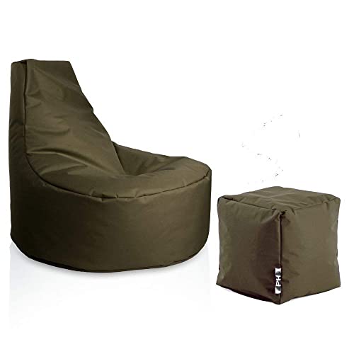 Gaming-Sitzsack PATCH HOME Gamer Sessel Sitzsack inkl. Würfel Bean