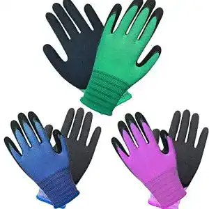Gartenhandschuhe atm a 3 paare mehrfarbig maenner und frauen