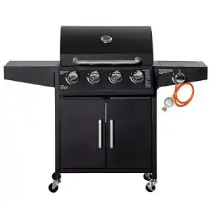 Gasgrill mit seitenbrenner outsunny gasgrill bbq mit 4 brennern