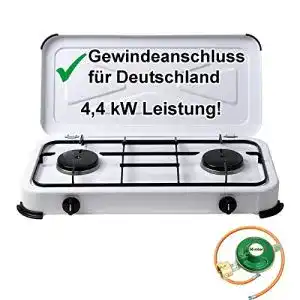 Gaskocher 2 flammig cago campingkocher gasherd 50 mbar