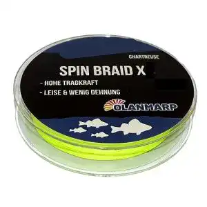 Geflochtene angelschnur olanmarp spin braid x farbe chartreuse 250 m