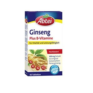 Ginseng-Kapseln Abtei Ginseng Plus B-Vitamine, hochdosiert - ginseng kapseln abtei ginseng plus b vitamine hochdosiert