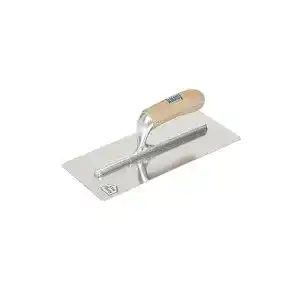 Glaettkelle knauf traufel mit gebogenem blatt 300 mm