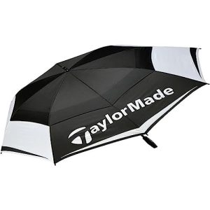 Golfschirm TaylorMade TM Tour Double Canopy , Schwarz/Weiß/Grau, 64" - golfschirm taylormade tm tour double canopy schwarz weiss grau 64