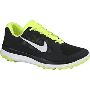 кроссовки для гольфа Nike Men's FI Impact, черный/белый/зеленый/серебристый