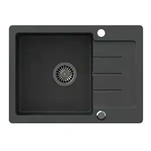 Granitspuele vbchome spuelbecken schwarz 60 x 44 cm granit