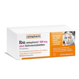 Grippemittel Ratiopharm IBU- 400 mg akut Schmerztabletten