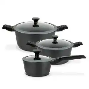 Gsw toepfe gsw 167772 kochtopf set easy click 6 tlg aluminium