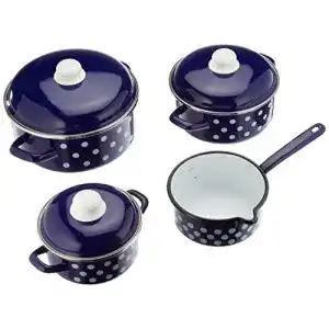 Gsw toepfe gsw 189606 kochtopt set puenktchen 7 tlg blau weiss