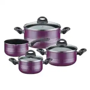 Gsw toepfe gsw 800402 milano topf set 4 teilig lila aluminium