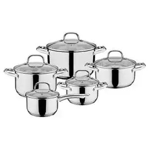 Gsw toepfe gsw 806787 kochtopf set trentino 10 tlg edelstahl