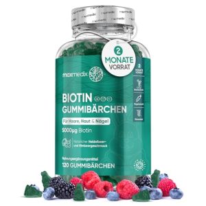 Haar-Gummibärchen maxmedix Biotin Gummibärchen 5000μg – Vitamin C