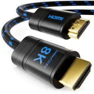 Hdmi 2 1 kabel deleycon 5m 8k uhd ii hdmi 2 1 nylon kabel