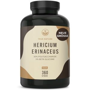 Hericium TRUE NATURE Lions Mane Mushroom, 360 Kapseln