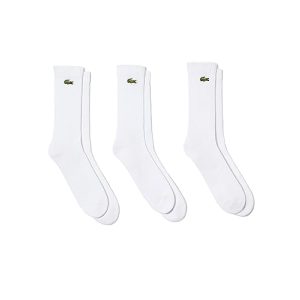 Herrensocken Lacoste Sport Unisex RA4182 Socken, Blanc - herrensocken lacoste sport unisex ra4182 socken blanc