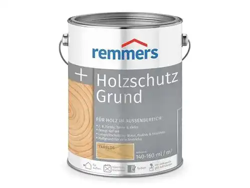 Holzschutzgrundierung Remmers farblos, 5 Liter für Holz im Außenbereich