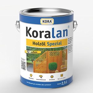 Holzöl Koralan Spezial Öl UV-Schutz Außenöl Natur 2,5L - holzoel koralan spezial oel uv schutz aussenoel natur 25l
