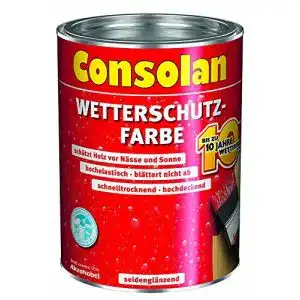 Holzschutzfarbe consolan wetterschutzfarbe weiss 25l