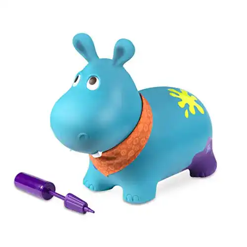 Hüpftier B. Toys Hippo mit Handpumpe 42 cm für Kinder