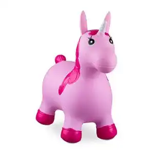 Huepftier relaxdays 10024989 52 pink einhorn inklusive luftpumpe